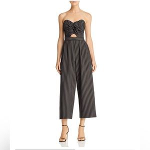 ASTR the Label Strapless Mara Striped Jumpsuit